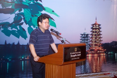 中山市政府彭建文常務副市長致辭歡迎桂林市政府考察團前來參觀、考察